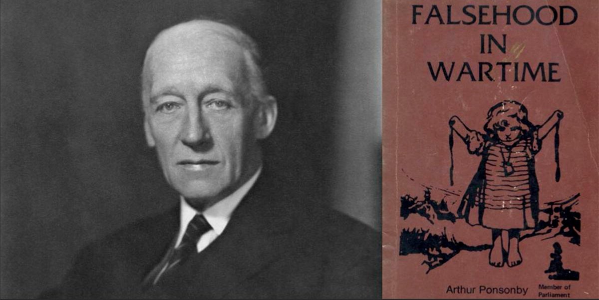 Основные принципы военной пропаганды были изложены британским дипломатом лордом и пацифистом Понсонби в книге «Ложь во время войны» (1928 г.). Суть этих принципов сводится к следующему: