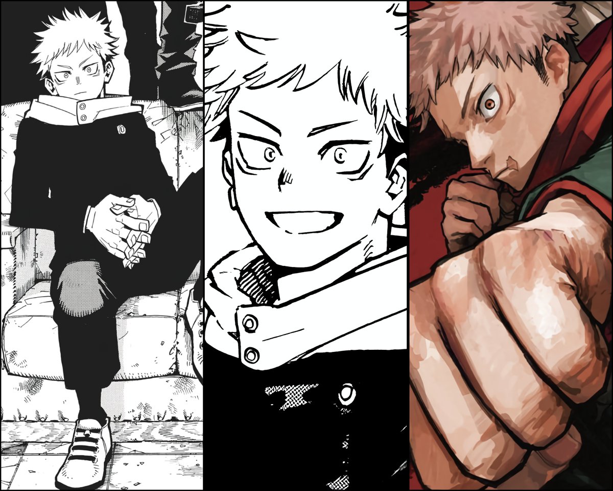 Go_Jover's tweet photo. All Yuji arts by Horikoshi (MHA author) https://t.co/g7eLQPgE1h