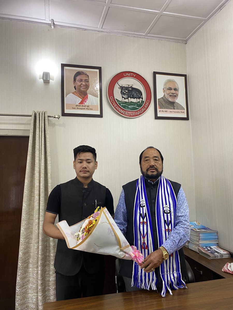 LSUD1991's tweet photo. Honored to meet the Deputy Chief Minister of Nagaland and a towering leader of the Lotha community, Shri Y Patton, @YanthungoPatton at his residence today. 
Our discussion centered on the welfare of students, with a special focus on those in the nation’s capital, New Delhi. https://t.co/QBqafflbcK
