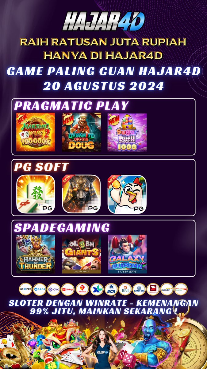 hajar4d's tweet photo. Rekomendasi Slot Tergacor Hari Ini MUDAH JACKPOT HAJAR4D 😍
Buruan mainkan sekarang dan dapatkan MAXWIN MU !
🌻 https://t.co/wgViGlrTKr
#hajar4d #earthquake https://t.co/2AQKhxgQ7N