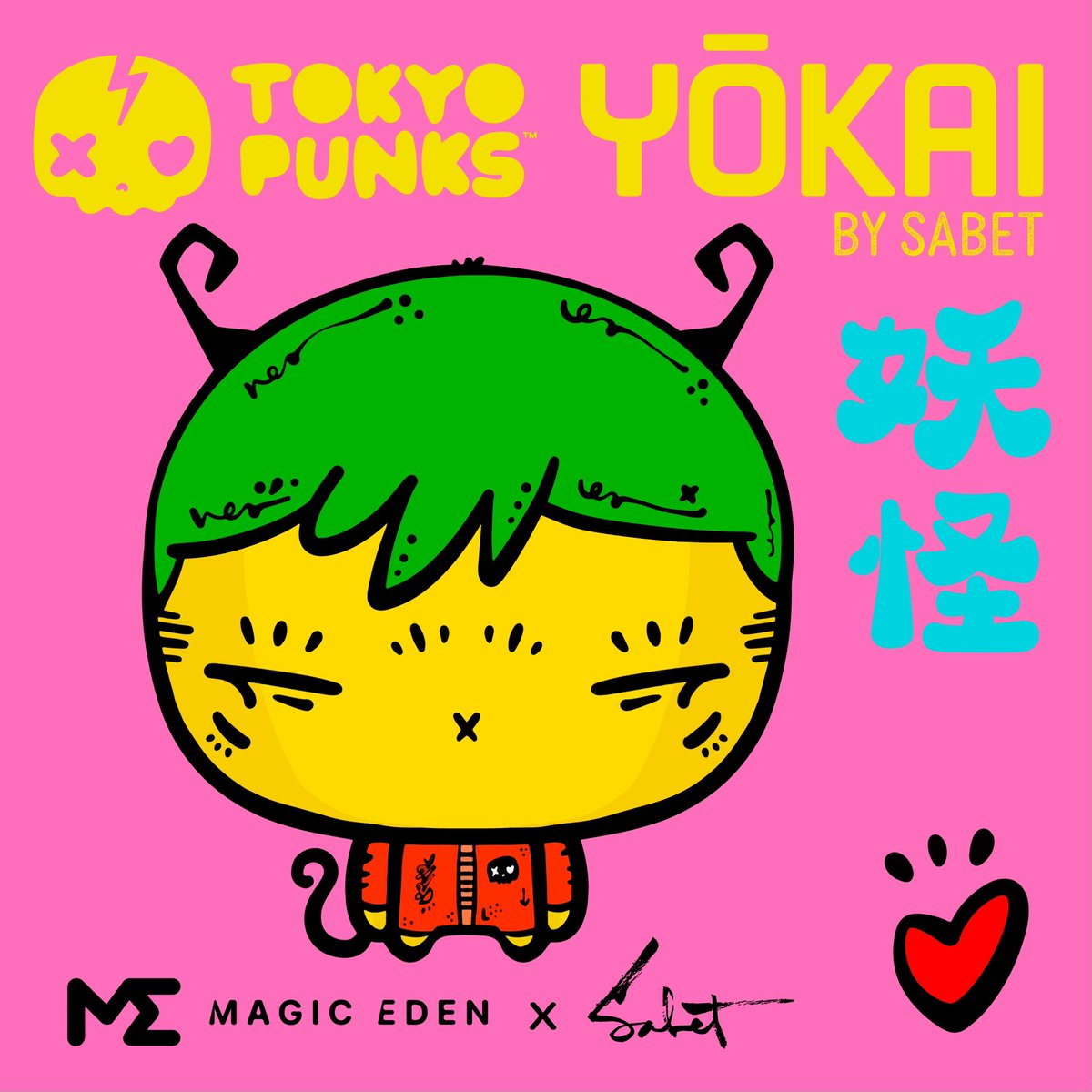 sabet's tweet photo. ⚡️❤️Yōkai drops on Magic Eden this wed on 8/21 on Base!!!

Tag and repost to get in the WL! Only $19 with access to hyper kawaii club!! https://t.co/RcYjELCzOK