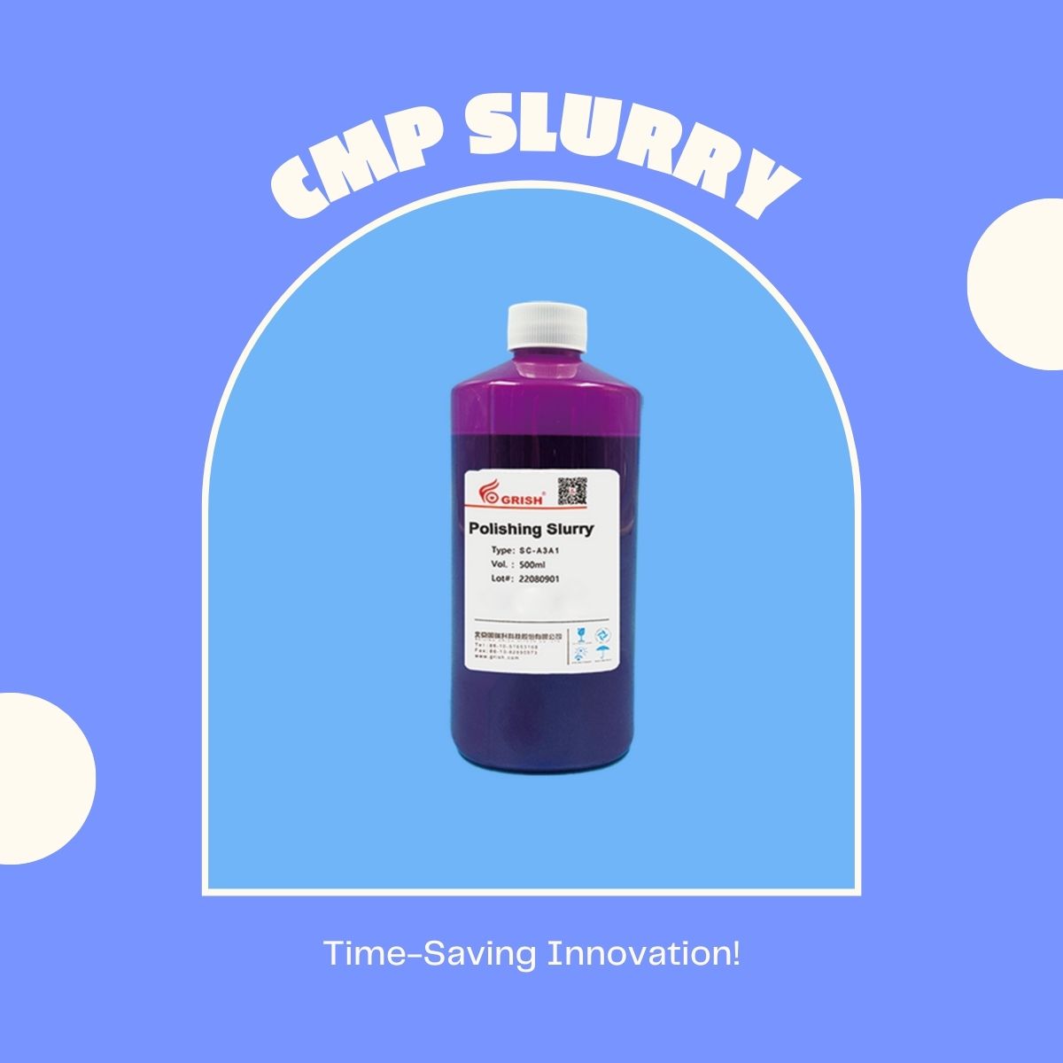 Bjgrish's tweet image. 📷 GRISH High-Efficiency CMP Slurry!

📷 Traditional rough and fine polishing: 6-9 hours
📷 GRISH high-efficiency polishing: Only 2-3 hours
That's a 66% reduction in processing time without compromising quality!  #GRISH #CMPSlurry