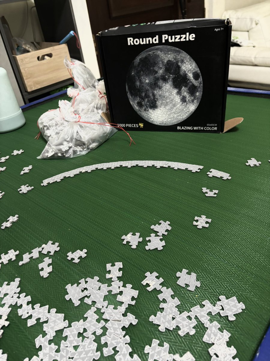 puzzle on mahjong table (we gave up)