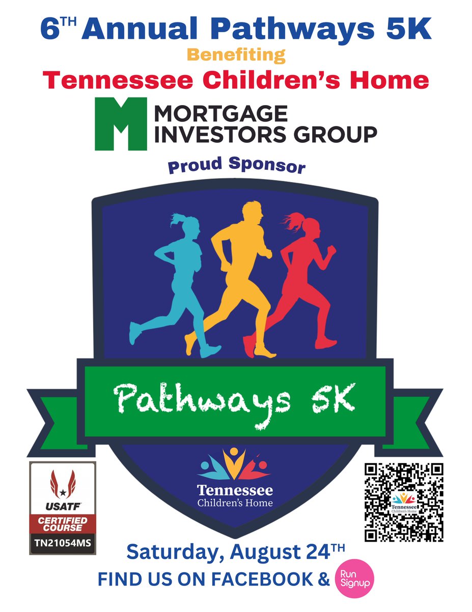 Pathways5k's tweet image. Don't miss it...  This Saturday!!! runsignup.com/Race/TN/Knoxvi…
Use Code: PATHWAYS5K for $5 OFF!
