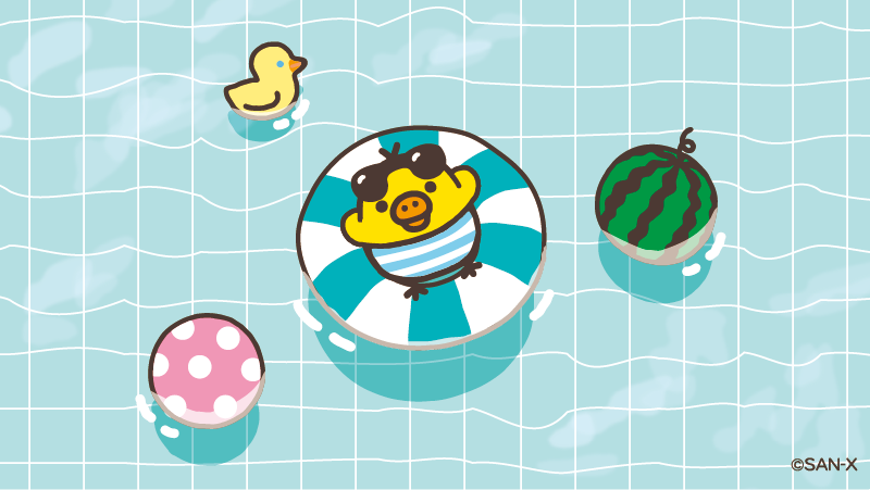 rilakkuma_gyr's tweet photo. 🐥0のつく日はキイロイトリの日🐥

ツメタイ　プール　デ　プカプカ🍉
ココチイイ♪ https://t.co/hQJdTgS8RK