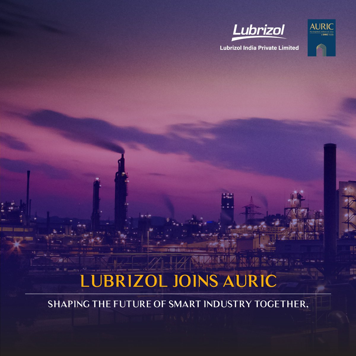 AURICCity's tweet photo. @AURICCity welcomes @LubrizolCorp to AURIC Bidkin, Chhatrapati Sambhajinagar, Maharashtra. Lubrizol India is a pioneering company in the field of additive systems for automotive and industrial lubricants and is set to expand its operations at AURIC https://t.co/brjsJ2f0oT