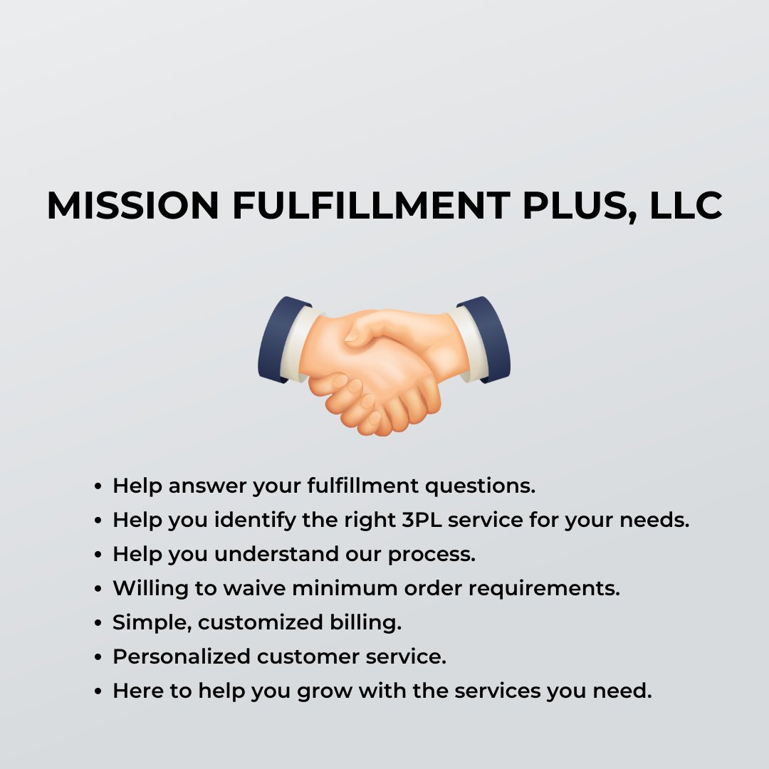 MFPLLC_X's tweet photo. We're here to help, regardless of whether that help is with questions about your own fulfillment, identifying the best 3PL service for your specific needs, or helping you understand our processes. Helping you move forward is a win for us!
https://t.co/LVfBZmbpsc https://t.co/KD5tcf3AgQ