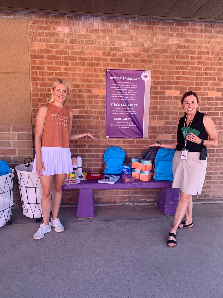 Thank you Taylor with the Body Barre Pilates @  Scottsdale Ranch!  We appreciate your back to school supply drop off and gift card donations!  Our teachers will 💜their coffee cards too!!!