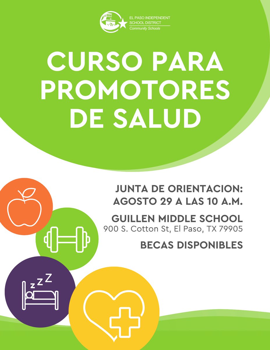 ssnaeptx's tweet photo. Guillen Family Resource Center is hosting a Community Health Worker course starting in September. There will be an orientation meeting on Thursday, August 29th at 10am. Please share with your contacts. https://t.co/XT8AsVviLc