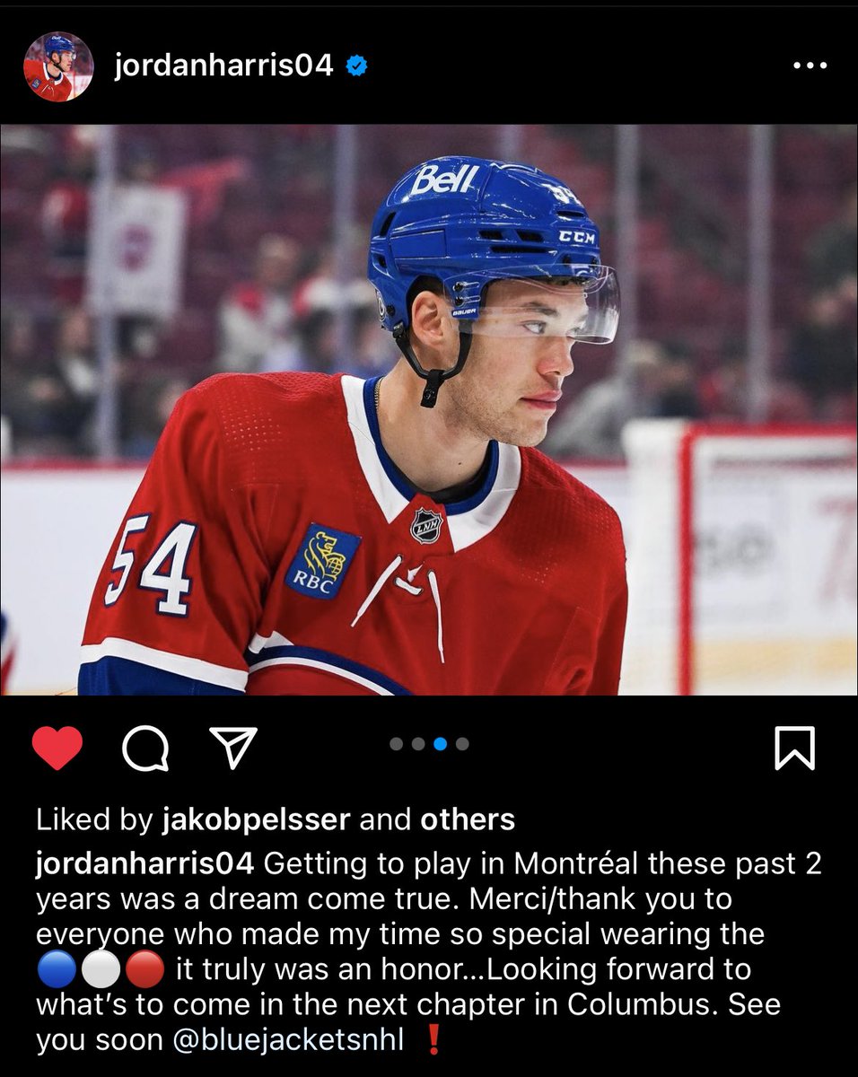 HabsOnReddit's tweet photo. Jordan Harris bids farewell to the Habs 🥲♥️ https://t.co/bpdIUUr3et
