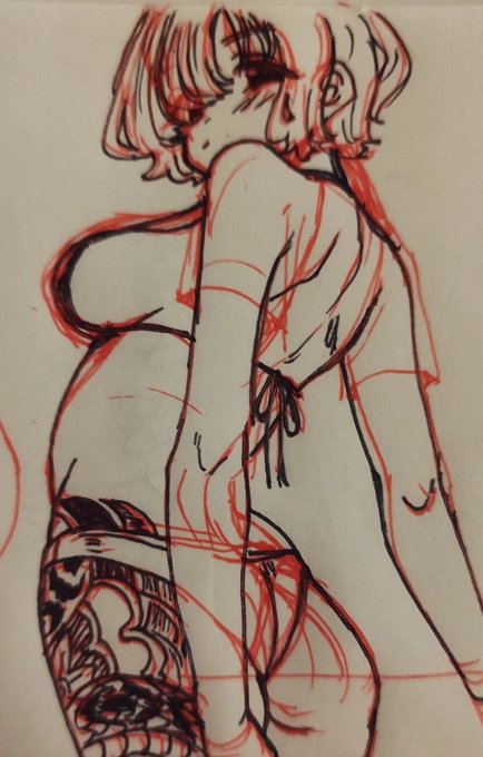 #このタグを見た人はラフ画とその完成絵を見せるたまにコレやりたくなる 