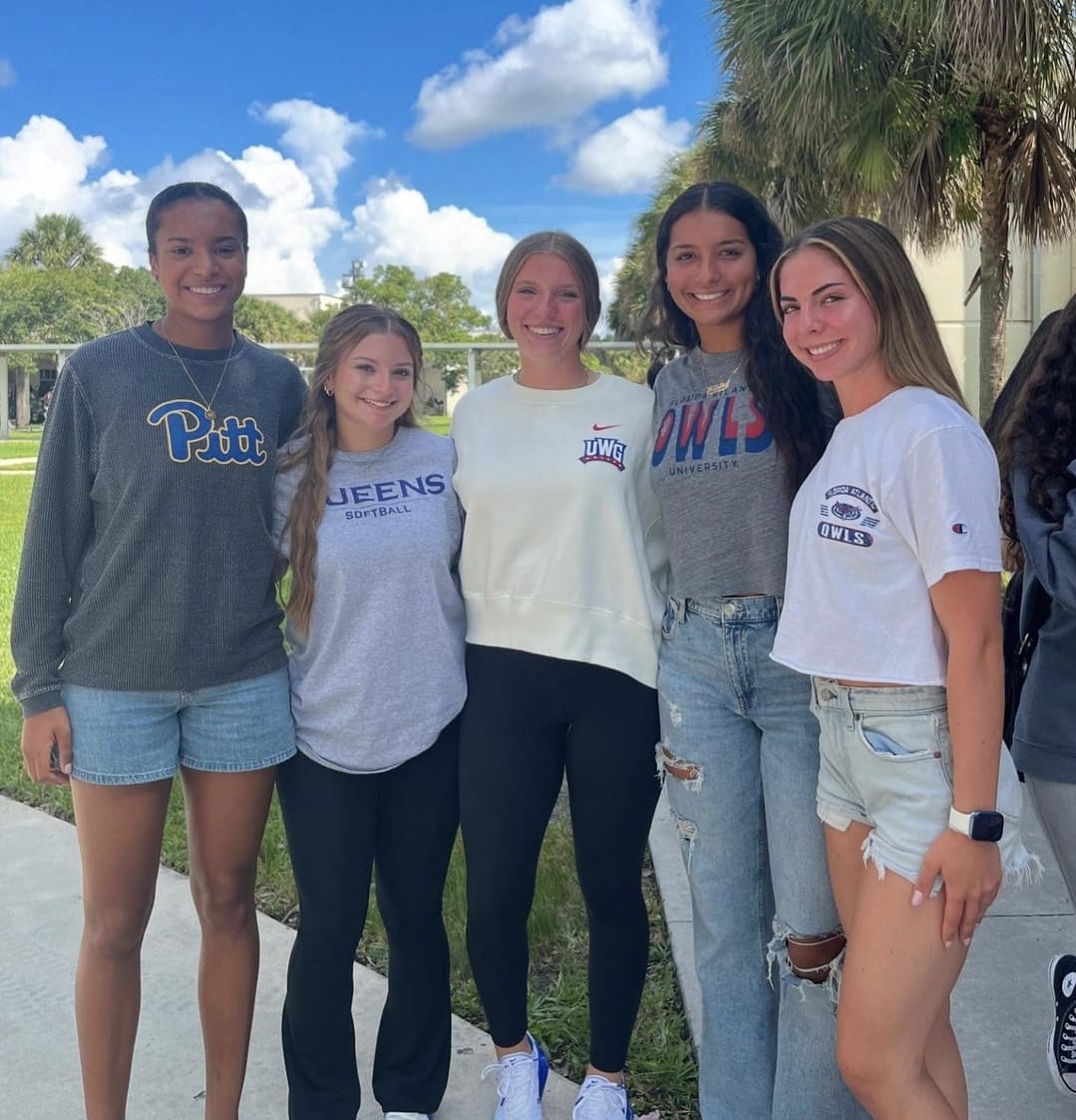 West Broward Lady Bobcats Softball (@wbhsbobcats_sb) on Twitter photo Our seniors representing their schools during Spirit Week!
#SeniorYear
<a href="/Pitt_SB/">Pitt Softball</a> <a href="/CyaraG2025/">Cyara Geronimo</a>
<a href="/RoyalsSball/">Queens Softball</a> <a href="/AliviaArtanis/">Alivia Artanis</a>
<a href="/UWGSoftball/">West Georgia Softball</a> <a href="/vichardy17_2025/">Victoria Hardy</a>
<a href="/FAUSoftball/">Florida Atlantic Softball</a> <a href="/AvaDifato2025/">Ava Difato</a> <a href="/natsolorzano13/">Natalia Solorzano</a> Our seniors representing their schools during Spirit Week!
#SeniorYear
<a href="/Pitt_SB/">Pitt Softball</a> <a href="/CyaraG2025/">Cyara Geronimo</a>
<a href="/RoyalsSball/">Queens Softball</a> <a href="/AliviaArtanis/">Alivia Artanis</a>
<a href="/UWGSoftball/">West Georgia Softball</a> <a href="/vichardy17_2025/">Victoria Hardy</a>
<a href="/FAUSoftball/">Florida Atlantic Softball</a> <a href="/AvaDifato2025/">Ava Difato</a> <a href="/natsolorzano13/">Natalia Solorzano</a>
