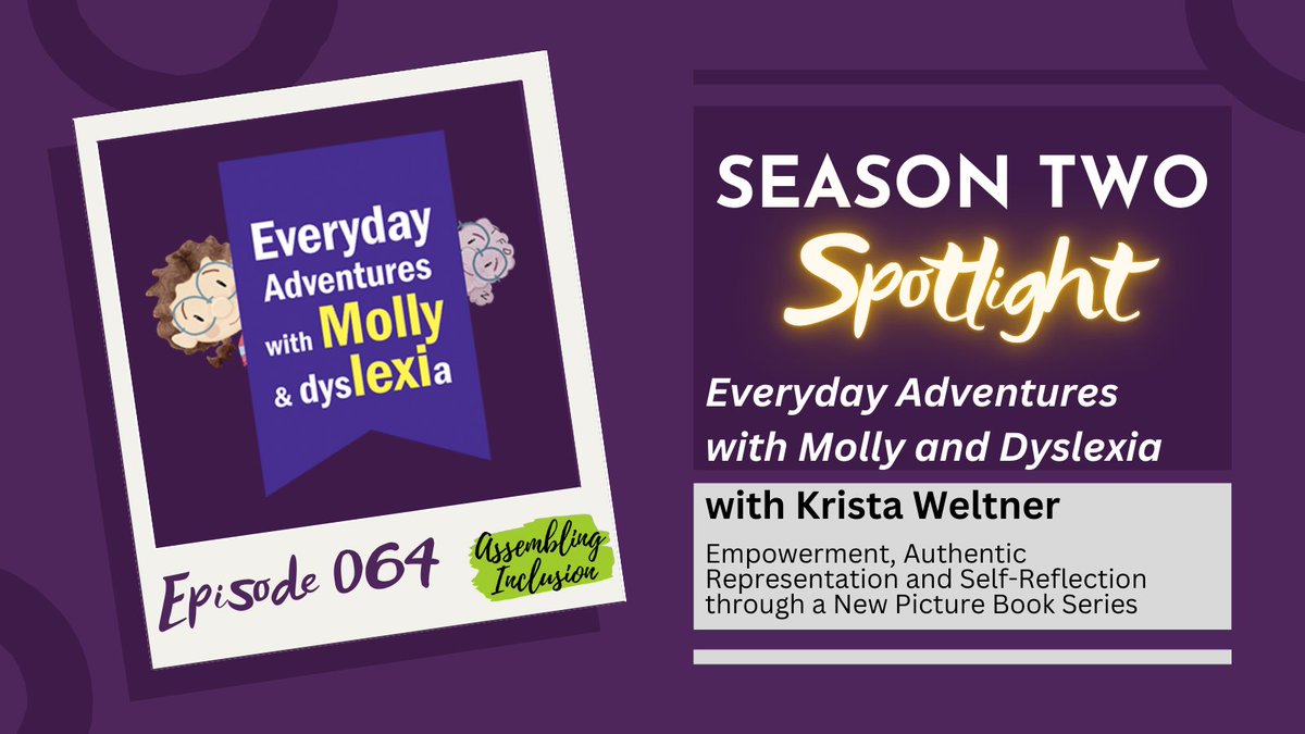 Season 2 Spotlight ✨

Krista Weltner, author of Everyday Adventures with Molly and Dyslexia, shares her inspiration for the series, her experiences with dyslexia, and the importance of representation in texts.

spotifyanchor-web.app.link/e/3mDPIg3NcMb