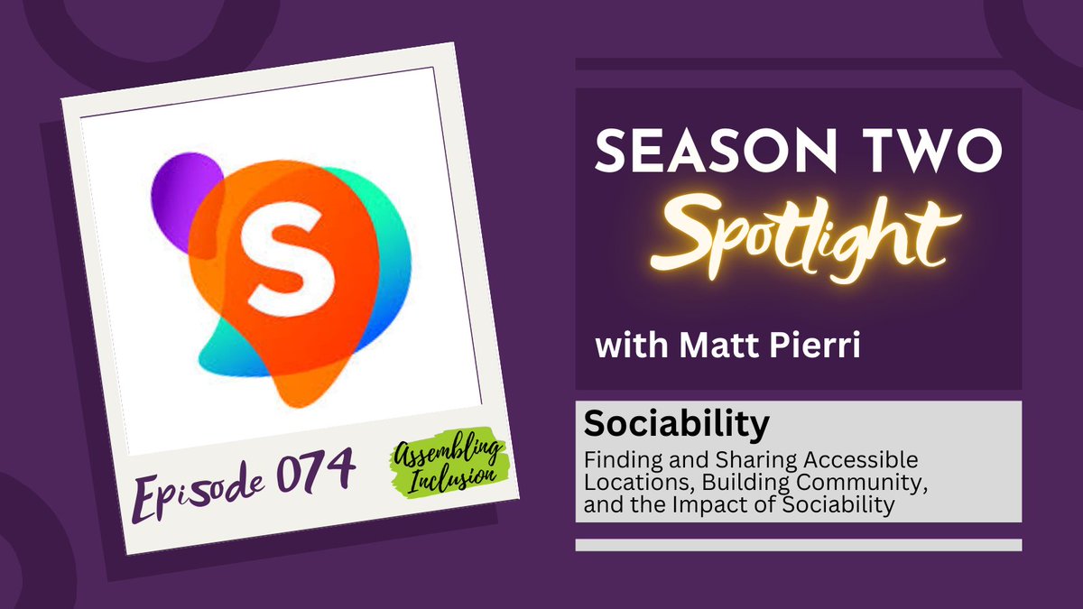 Season 2 Spotlight ✨

Matt Pierri, founder and CEO of <a href="/sociabilityapp/">Sociability</a>, talks about how the app helps disabled people find accessible places to visit and fosters a more inclusive community.

spotifyanchor-web.app.link/e/5i2AV92NcMb