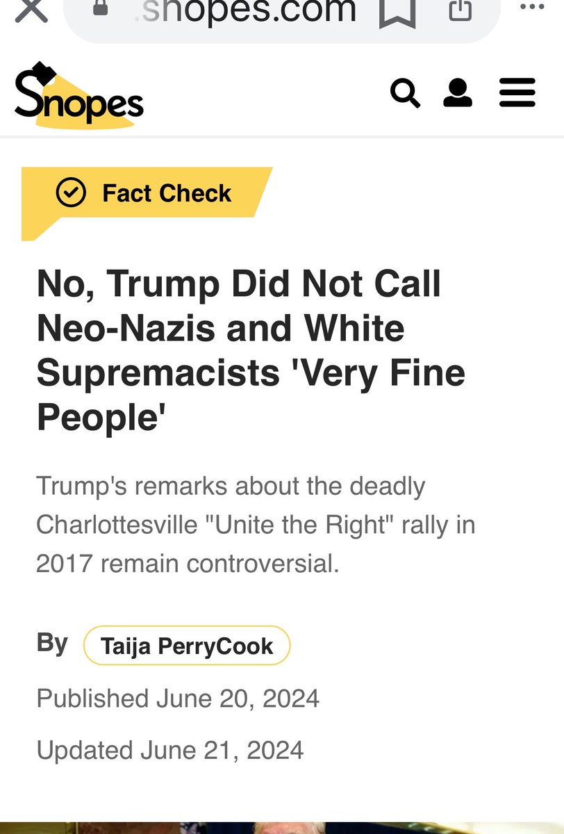 larryelder's tweet photo. Biden STILL peddles that outrageous Charlottesville lie that Trump referred to  white supremacists and neo-Nazis when he said there were “very fine people on both sides.” The partisan irresponsible media allows Biden to get away with this vicious lie.
#DNC2024CHICAGO https://t.co/k9DT4WNibB