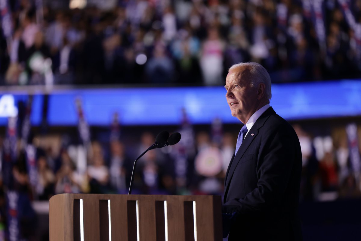 President Joe Biden has taken the stage on the first night of the Democratic National Convention.

Latest updates from tonight's speeches: trib.al/6Lw0ULH