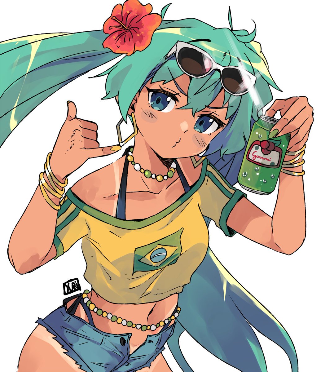 pirate_yuri's tweet photo. Brazilian Miku peak design https://t.co/xFvP1rvg6c