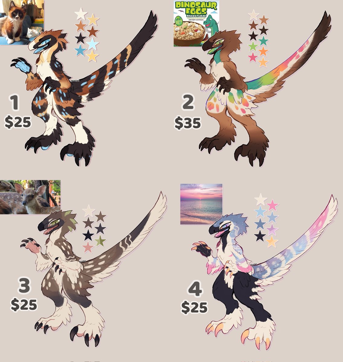 fungigoat's tweet photo. ✨ Dino Designs! 🦖✨

🔸Flat SaIe!! (See image for pr!ces!)
🔸Lines by @/scpkid !!
🔸 Reply/DM to claim!

Rt's are super appreciated!! 💖

Toyhouse 🔗🔽❕❕ https://t.co/bSTCoRrTTt
