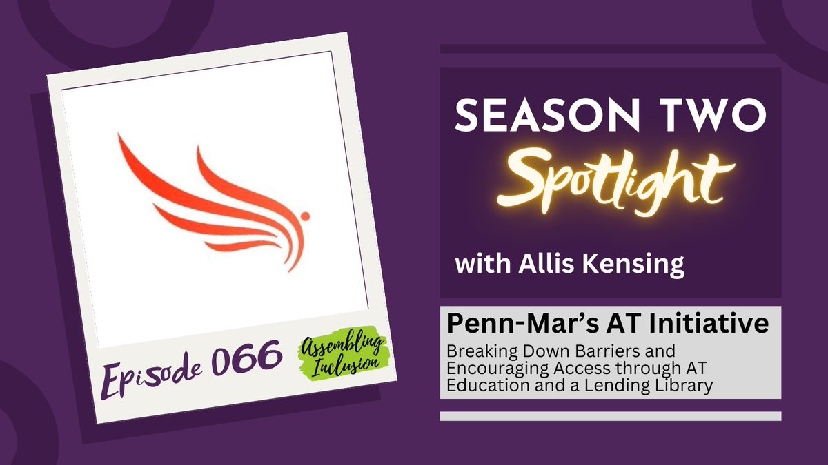 Season 2 Spotlight ✨
Allis Kensing, Enabling Technology Coordinator at <a href="/PennMarHS/">Penn-Mar Human Services</a>, discusses the new assistive technology initiatives to empower individuals and staff through increased digital literacy and access to assistive technology.

spotifyanchor-web.app.link/e/PKdtQNfPcMb
