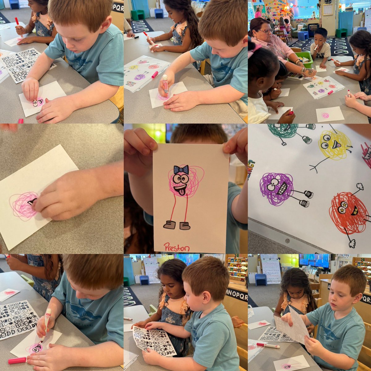 RCPS_EarlyLearn's tweet photo. After reading a book emotions in small group the students created their own version of the spot. #thespot #howdoyoufeeltoday #monday #dph #pat https://t.co/cjY2BJUqM2