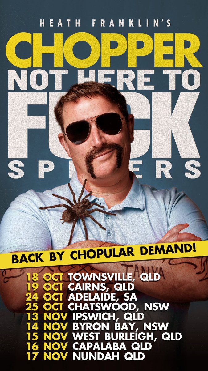 🚫👉👌🕷  More OZ tour dates announced. Tix info in bio