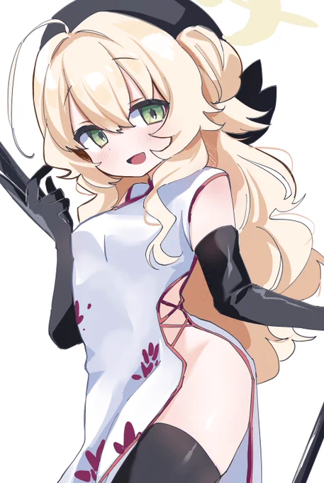 ニヤニヤ…チーパオ… #ブルアカ 