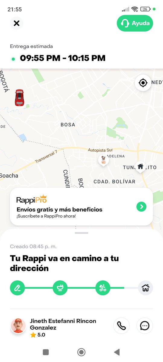 IngDrar's tweet photo. @RappiColombia que falta de respeto que acepten y confirmen un pedido pero este nunca va a llegar, cambian la hora de entrega, la persona asignada por parte de rappi no contesta los mensajes y se fue para otra direccion y dizque tiene 5 estrellas... https://t.co/EhXQBpgmNb