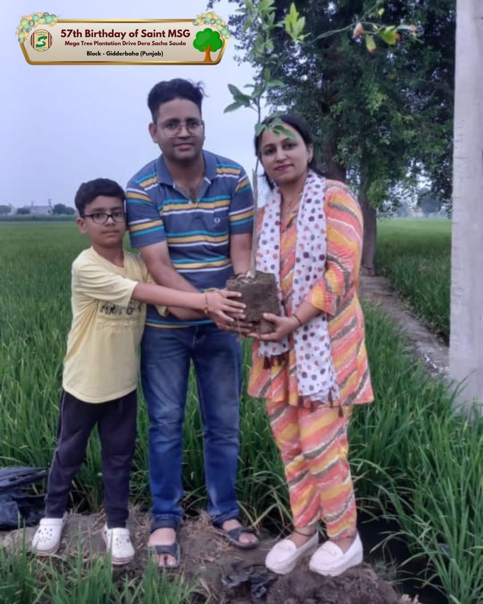 GreenSwelfares's tweet photo. "Every tree planted is a step towards a greener tomorrow."
Shah Satnam Ji Green ’S’ Welfare Force Wing volunteers, united in spirit and purpose, celebrated Saint Dr. MSG Insan's birthday with a global tree-planting initiative. By nurturing young saplings, they offered a lasting gift, honoring His vision for a sustainable future. #SaintMSGInsan #MegaTreePlantation #MSGBhandara