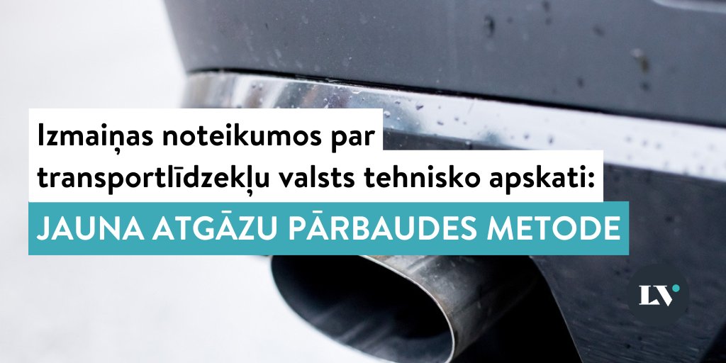 LV_portals's tweet photo. Pilnveidoti MK noteikumi par transportlīdzekļu valsts tehnisko apskati un tehnisko kontroli uz ceļa – ieviesta jauna atgāzu pārbaudes metode, kas noteiks cieto daļiņu koncentrāciju dīzeļmotoru atgāzēs.

Plašāk izmaiņas, kas stājās spēkā, skat. LV portālā: https://t.co/fRkKKKgzcd https://t.co/2HUl4Zj5vv