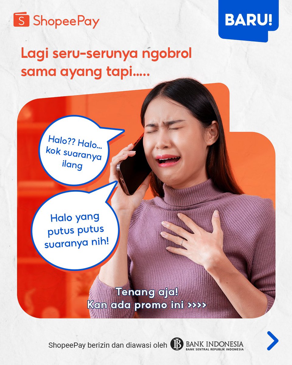 ShopeePay_ID's tweet photo. Makanya kalau beli paket data atau pulsa dan bayar tagihan lainnya pake ShopeePay!
Selalu ada cahsbacknya setiap saat 🤫🤫
#AplikasiShopeePay #PromoShopeePay https://t.co/AMxcrlO0Ix