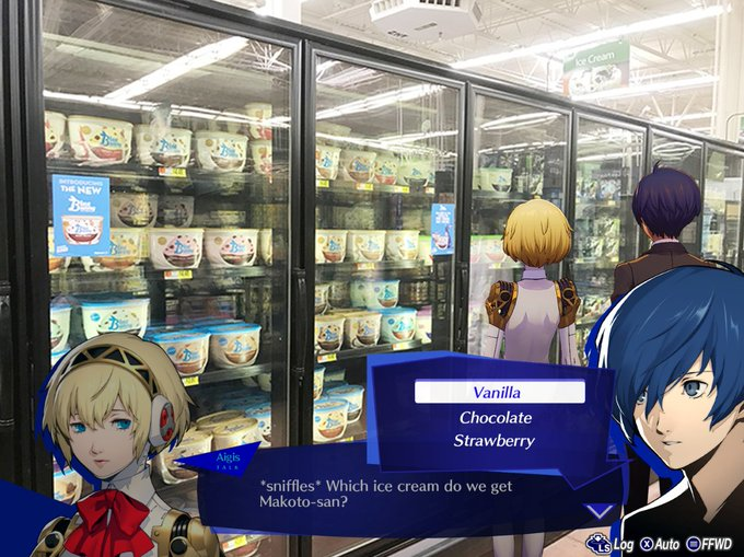 PersonaFusions's tweet photo. heres the accidental persona 3 walmart trip skit/comic/whatever in 1 post https://t.co/lgILCumRKi