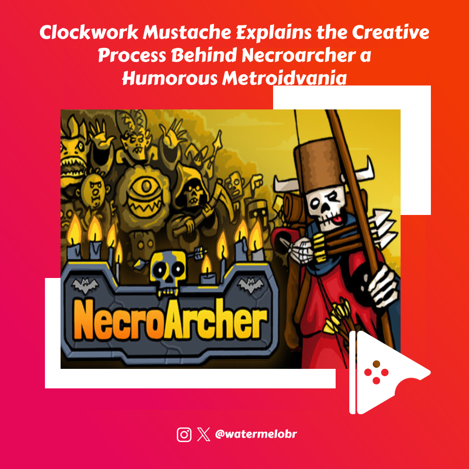 watermelobr's tweet image. 🎮 @Addgames92 reveals their inspirations behind Necroarcher, a comedic Metroidvania featuring an undead archer and his vampire friend on a quest to confront an evil witch. 🏹🧛‍♂️

Check out more on our portal by visiting watermelo.com.br/blog/clockwork…

📸 Reproduction

#IndieGame