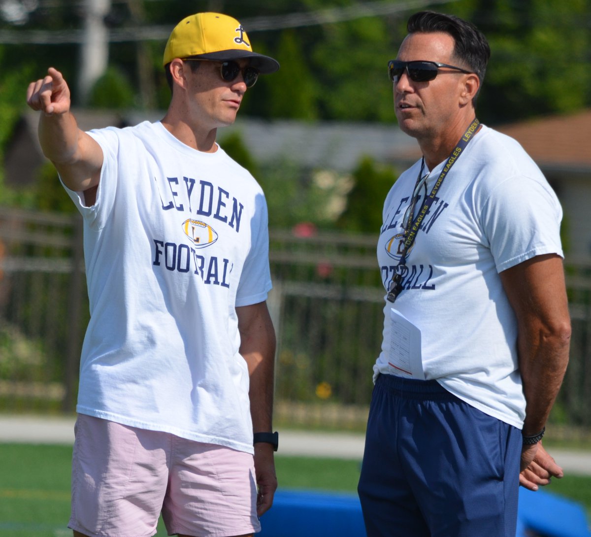 A little look at <a href="/LEYDENFOOTBALL/">Coach Cerasani</a> from practice earlier today. I appreciate coach Tom Cerasani letting me spend some time chatting with him &amp; watching the team practice some stuff and run some drills. Eagles hoping to improve on last year's 2-7 record.