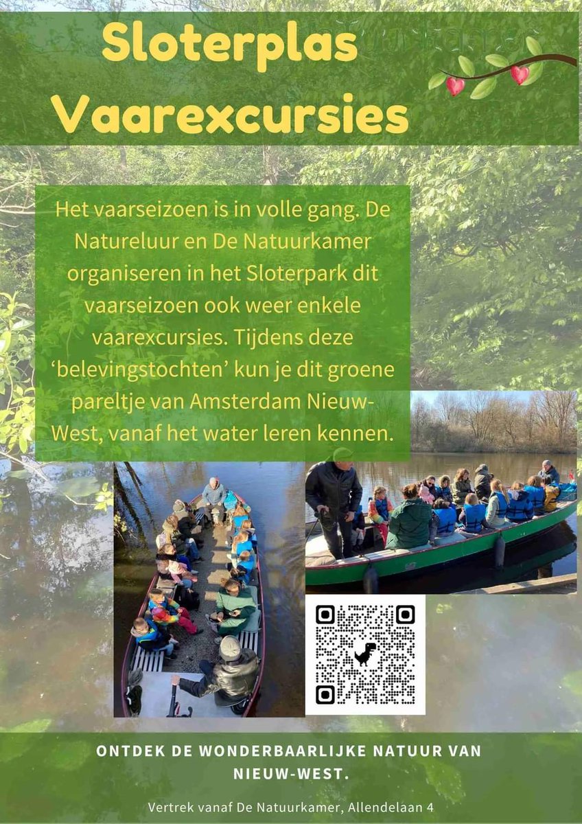 Op 27, 28 en 29 aug organiseren we van 12 - 16 uur weer allerlei leuke activiteiten voor kinderen én vergeet onze nieuwe speeltuin niet! 💦🌿 #sloterpark

Ook 6 Boswild en vaartochten Reserveer snel de-natuurkamer.nl/event/