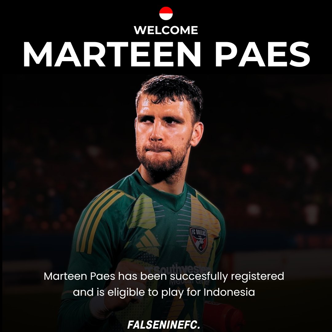 Marteen Paes telah berhasil didaftarkan dan dapat bermain mewakili tim nasional Indonesia di ajang internasional.