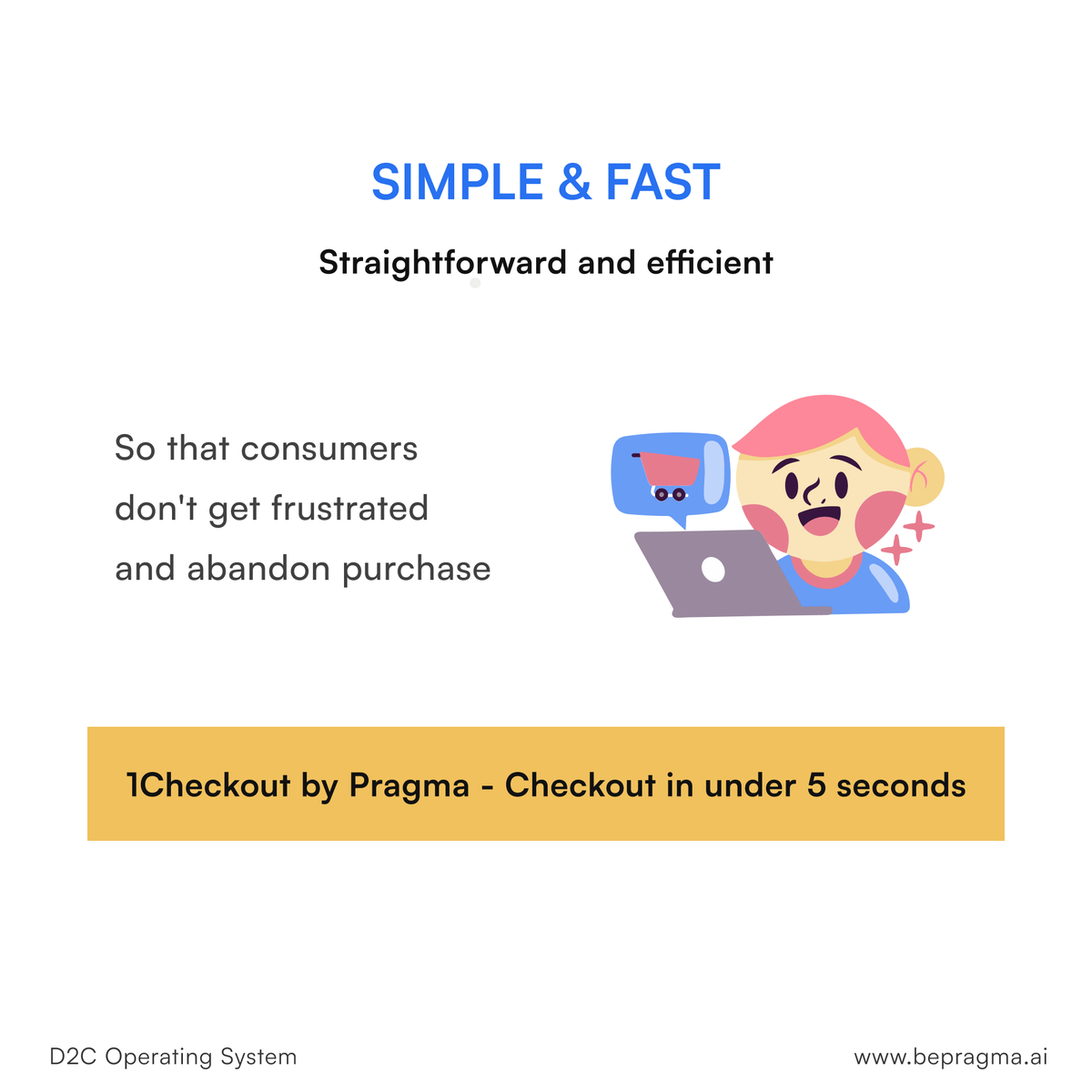 bepragma's tweet photo. A Positive Checkout Experience is crucial for conversion &amp; retention! 

1.a) To reduce drop-offs 
1.b) To personalise upselling/cross-selling 
1.c) To avoid risky customers 

And more..

The #1Checkout → https://t.co/De0MCahzhd 🚀

#d2c #startupindia #ecommercebusiness https://t.co/ZcLW2kg0KV
