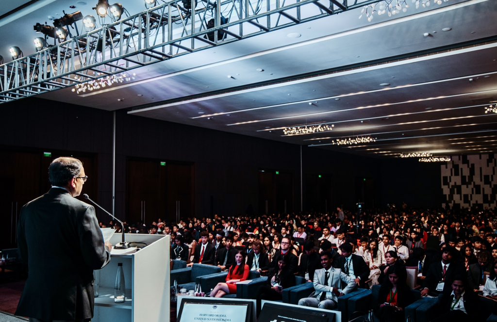 ambtstirumurti's tweet photo. Delighted to participate in the inaugural of @HarvardMUNIndia Harvard Model United Nations India in its 14th edition.

Was happy to share views with more than 800 students from all over India who had assembled there. 

Congrats to Team HMUN and Team World View! https://t.co/kC3oYNFmhw