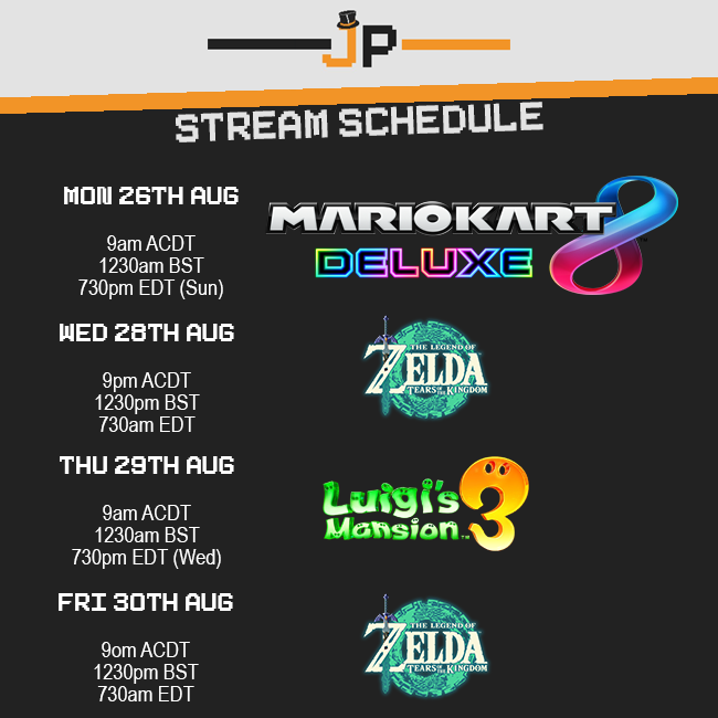sirdotjp's tweet photo. STREAM OVERLOAD

Starting Monday 26th Aug

https://t.co/qBJWA8F2RN https://t.co/fsgWhR4CDw