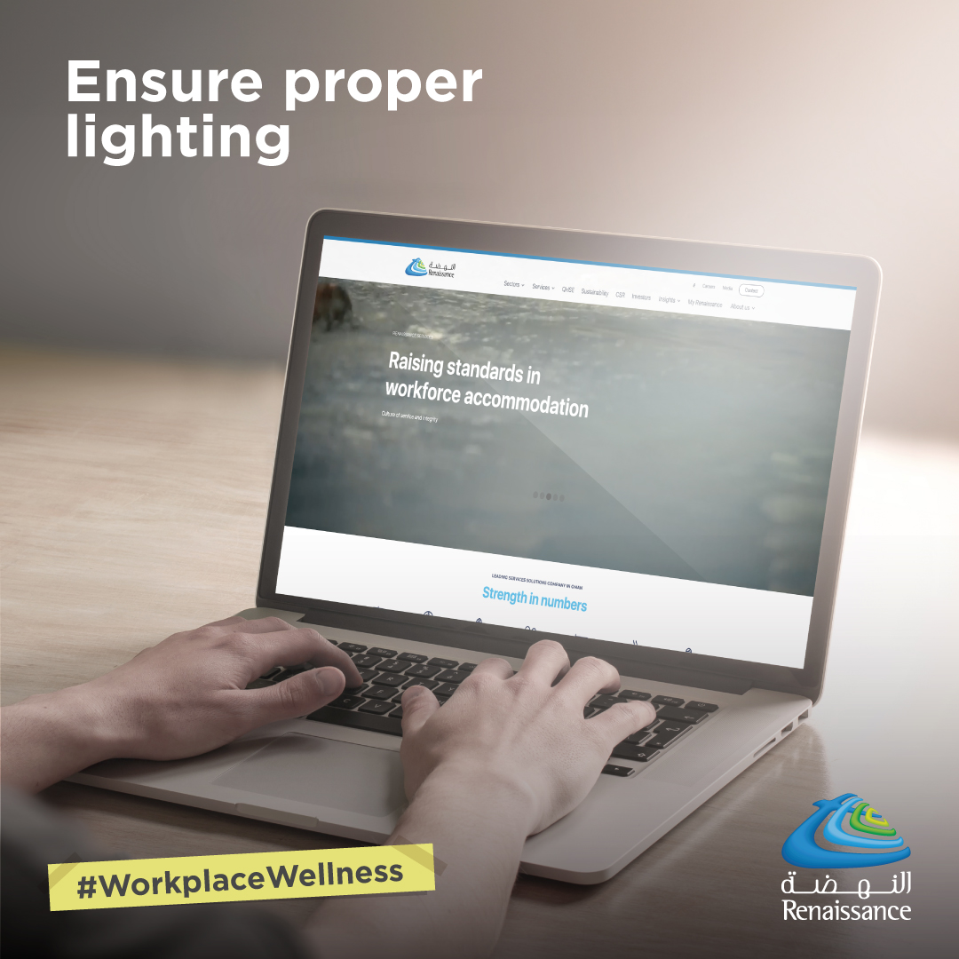 RenaissanceSAOG's tweet image. Ensure your workspace is well-lit to reduce eye strain.

#EyeComfort #LightingMatters #WorkplaceWellness
