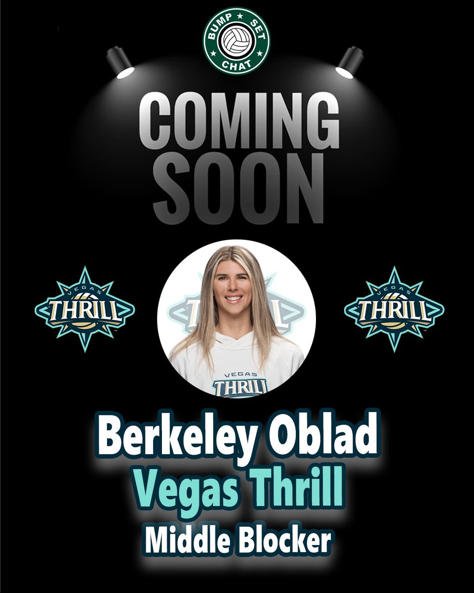 Another great volleyball pro coming to share their story! Happy to share that <a href="/berkeleydawn/">Berkeley Oblad</a> from the <a href="/vegasthrillvb/">Vegas Thrill</a>  will be coming to Bump Set Chat!
From Nevada to <a href="/UtahVolleyball/">Utah Volleyball</a> ,  Europe and now going into her second year in the @RealProVB .