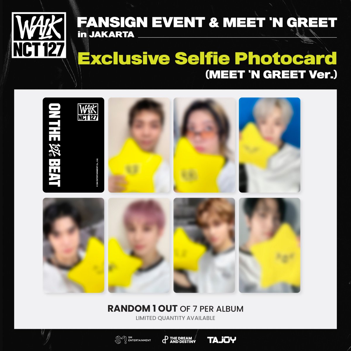 💚 𝗡𝗖𝗧 𝟭𝟮𝟳 ‘𝗪𝗔𝗟𝗞’ 𝗙𝗔𝗡𝗦𝗜𝗚𝗡 𝗘𝗩𝗘𝗡𝗧 𝗮𝗻𝗱 𝗠𝗘𝗘𝗧 ‘𝗡 𝗚𝗥𝗘𝗘𝗧 𝗶𝗻 𝗝𝗔𝗞𝗔𝗥𝗧𝗔 

Can't hide handsomeness. 
No matter how blurry, these members are still attractive! ✨

Buy #NCT127_WALK album to get a chance to win an Exclusive Photocard of NCT127. Don't