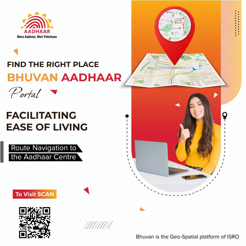UIDAIHyderabad's tweet image. #BhuvanAadhaarPortal You may   now easily locate your nearest #authorized #AadhaarSevaKendra or   #AadhaarCentre using the Bhuvan Aadhaar Portal. Click here to visit: bhuvan-app3.nrsc.gov.in/aadhaar/
