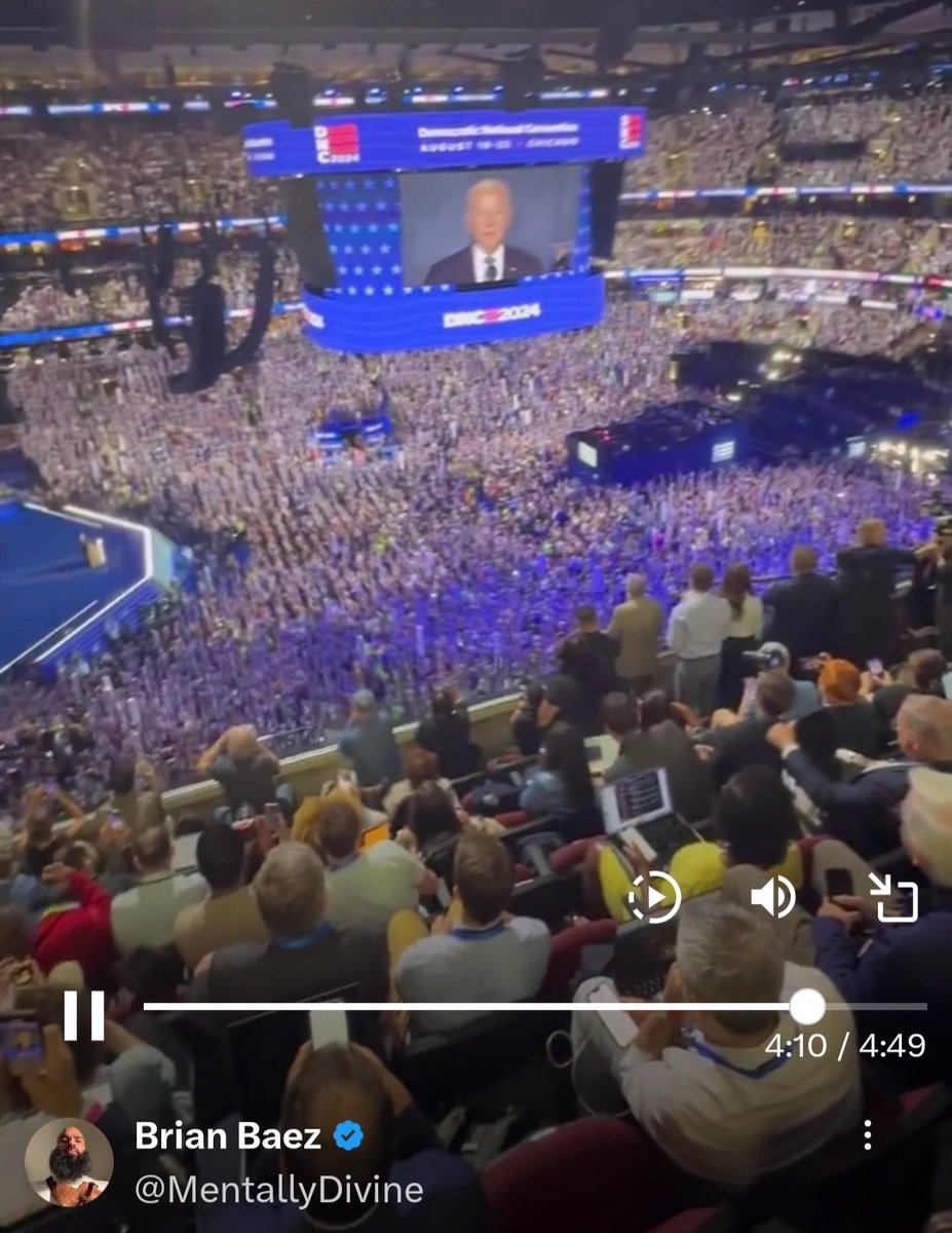 I really love this crowd for Biden after he campaigned during covid. It's a beautiful close to this chapter. 
#DNCConvention2024