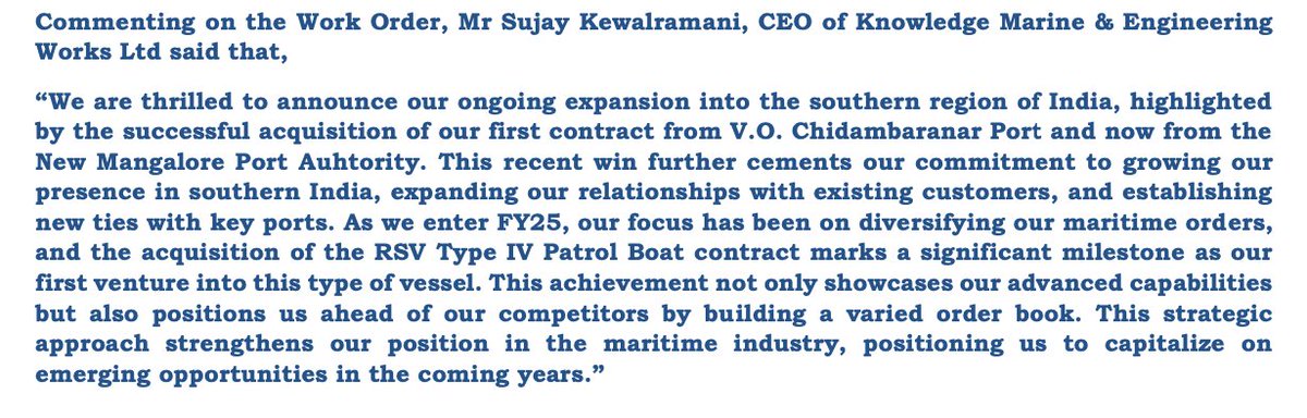 KnowledgeMarin1's tweet photo. We are glad to announce that KMEW has debuted with New Mangalore Port Authority by introducing Advanced RSV Type 4 Patrol Boat.
#KMEW
#KnowledgeMarine

Link : https://t.co/2MJmBpCmQq https://t.co/R5gH11roYm
