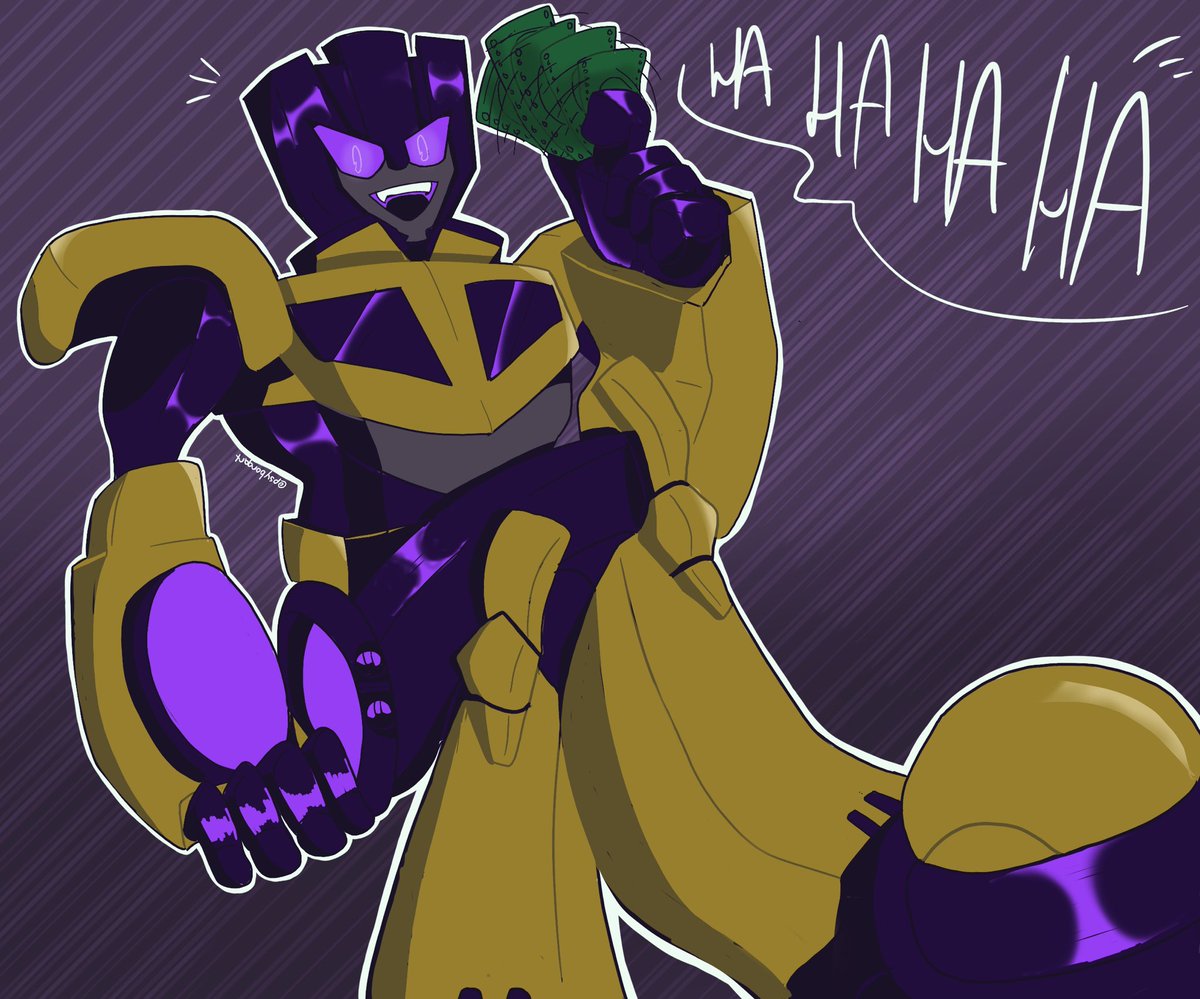 psyborgart's tweet photo. Decided to try and draw robot again… of course had to be my special boy #Swindle 💰 

#tfa #transformers https://t.co/ZwZw5TuTKa