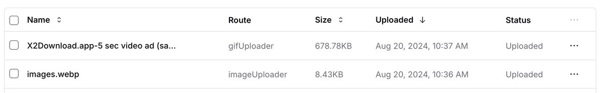 rahulmoreweb3's tweet image. ✅ Implemented img and gif upload to @uploadthing @t3dotgg  using nextjs. Also implemented a utility when img is uploaded on the uploadthing,before that it will be converted to webp with a compression, resulting improved performance on load time.