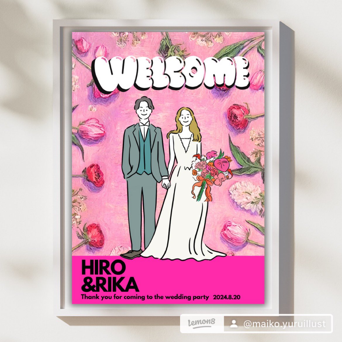 ウェルカムボード🤵‍♂️👰‍♀️
オーダー受付中です💐
DMでお問い合わせください🙌

#ウェルカムボード 
#ウェルカムボードオーダー 
#似顔絵ウェルカムボード