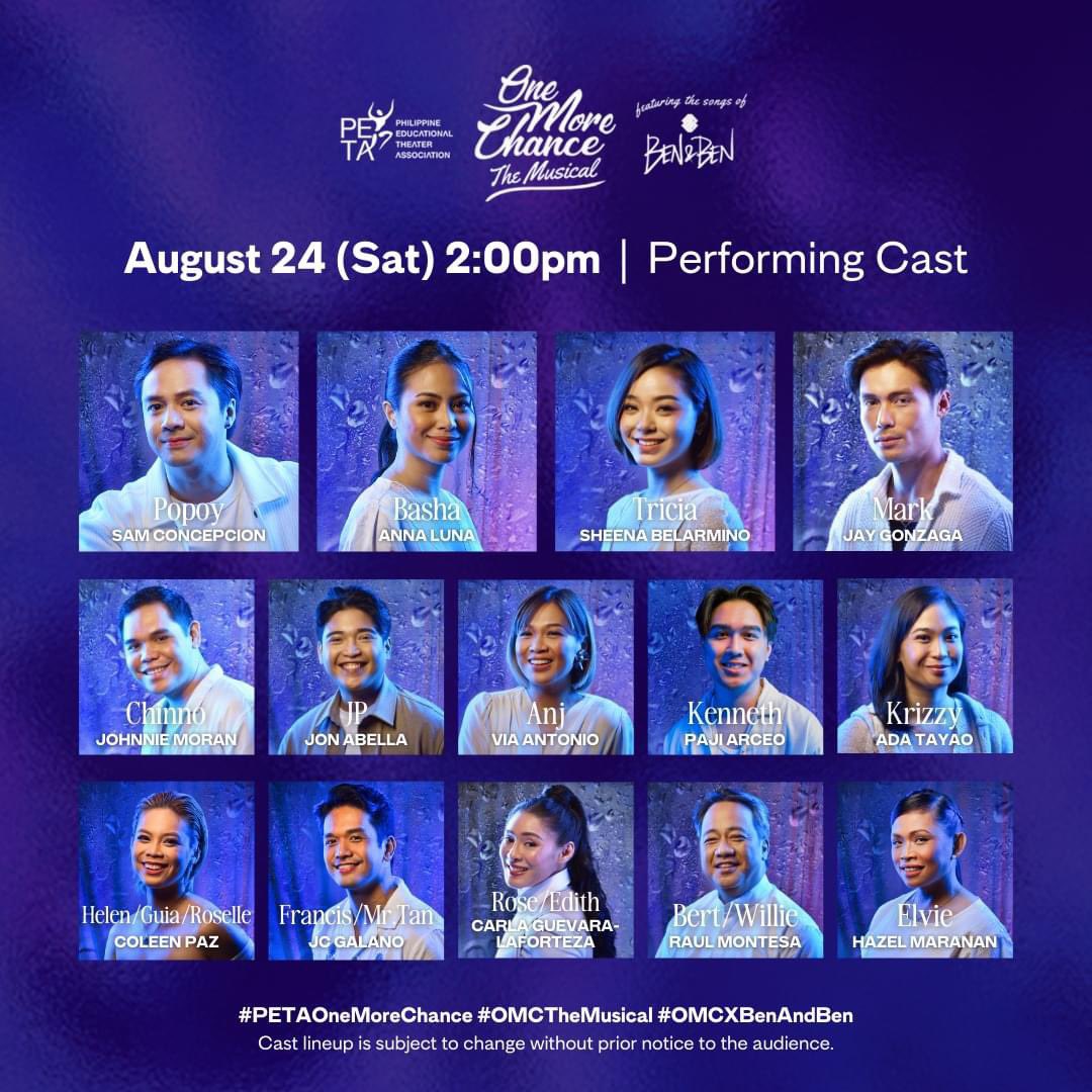 WTS LFB ONE MORE CHANCE THE MUSICAL FEATURING THE SONGS OF BEN&amp;BEN 💙💫

- orchestra center for 2500 php only! (SRP 2800)
- aug 24 /2 pm

tags: wts lfb wtb lfs lf omc musical peta theater ph ben and ben benandben
