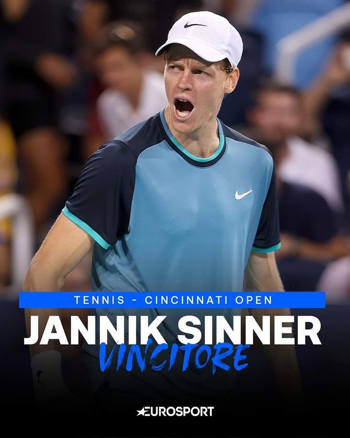 MaurizioFugatti's tweet image. 🎉🏆Nella notte Sinner trionfa al master 1000 Cincinnati‼️🏆🎾

È il quinto titolo in stagione per Jannik!💪🏻👏🏻👏🏻👏🏻

#janniksinner #sinner#CincinnatiOpen ##Master1000 #cincinnati 
Maurizio Fugatti