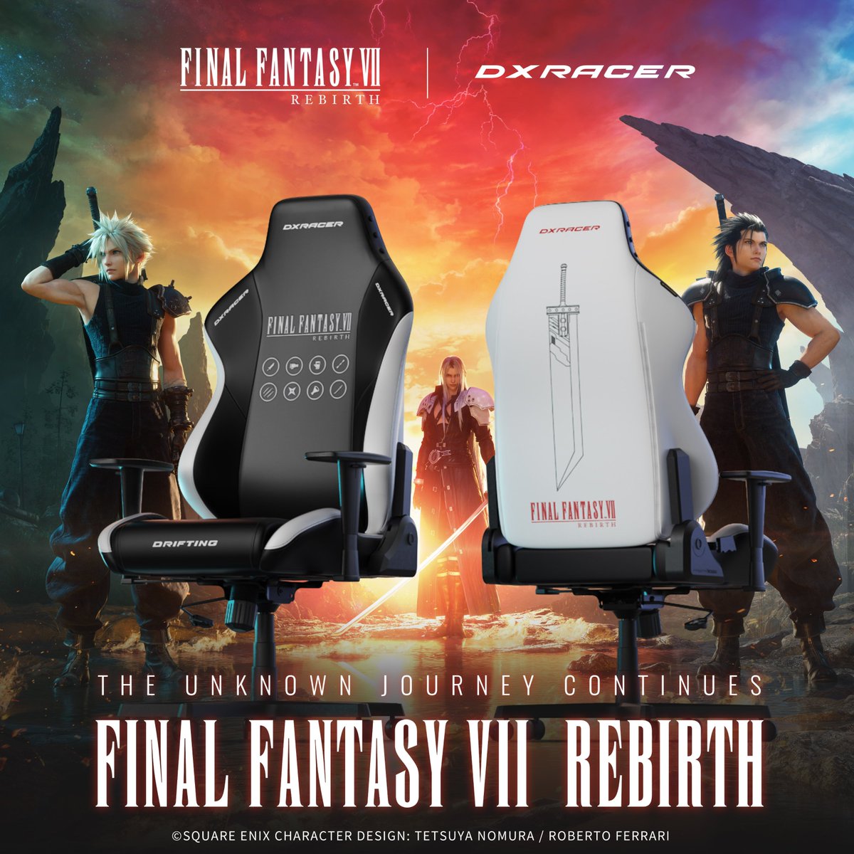 ¡Nuestra silla Final Fantasy VII Rebirth x DX Racer ya está a la venta! 
Diseñada con precisión ergonómica e impregnada de la esencia del juego, esta silla no es solo un lugar para sentarse, sino un trono desde el cual explorar el mundo desconocido.⚔️
dxracer.com.es/products/gamin…